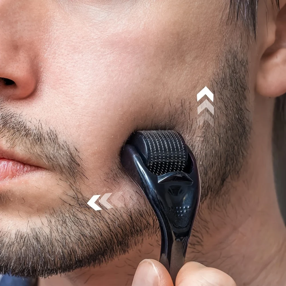 2pcs Titanium Roller Suitable for Facial Hair and Beard - 0.25mm, Ideal for Men and Women - Image 5