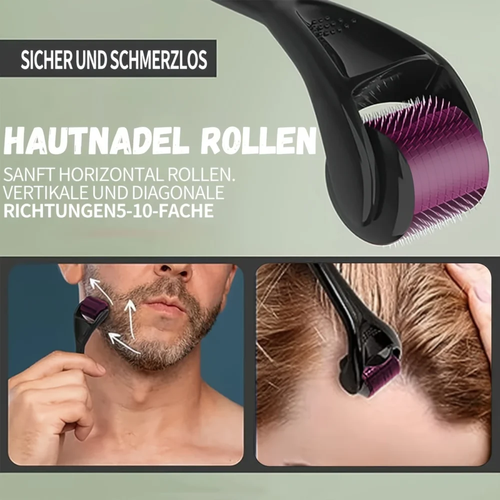 2pcs Titanium Roller Suitable for Facial Hair and Beard - 0.25mm, Ideal for Men and Women - Image 3