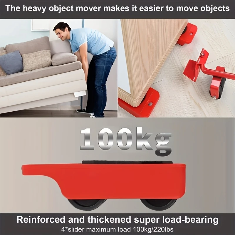 Heavy Stuffs Moving Wheel Roller With Bar Moving Tools