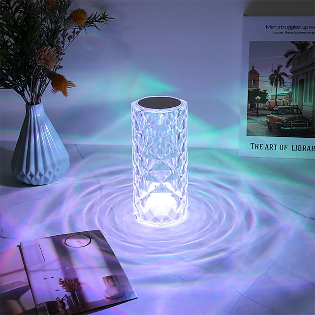 Rechargeable Rose Diamond Table Lamp
