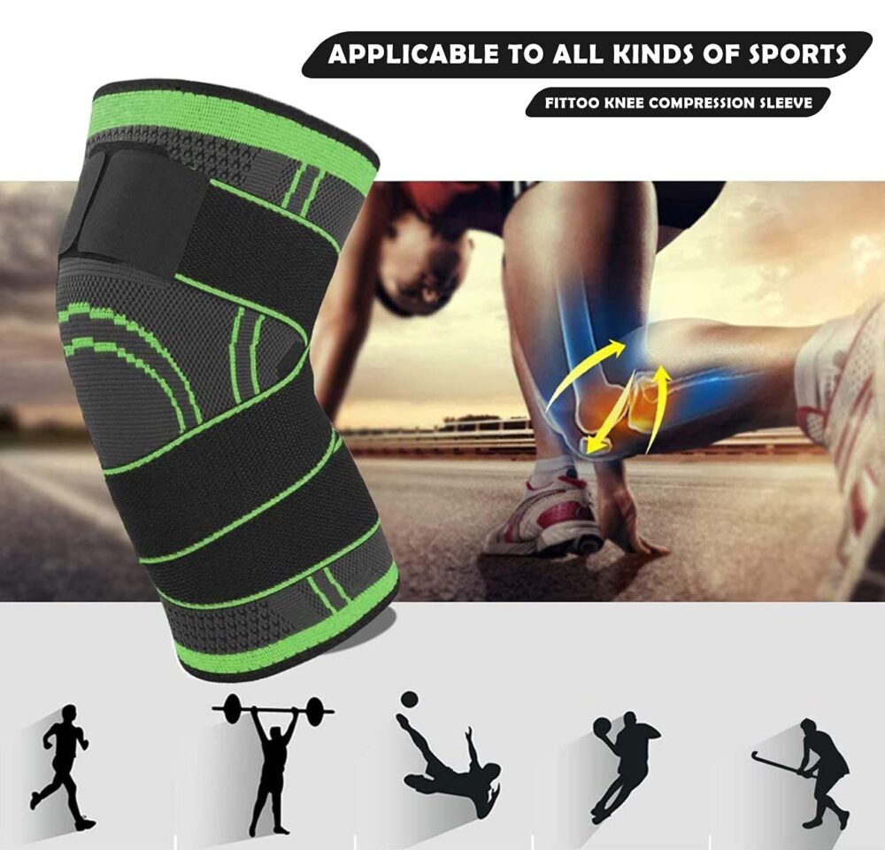 Knee Support Band for Pressure Weaving with 3D Weave Protection Against Injury Pressure Adjustable Knee Support for Men and Women - Image 4