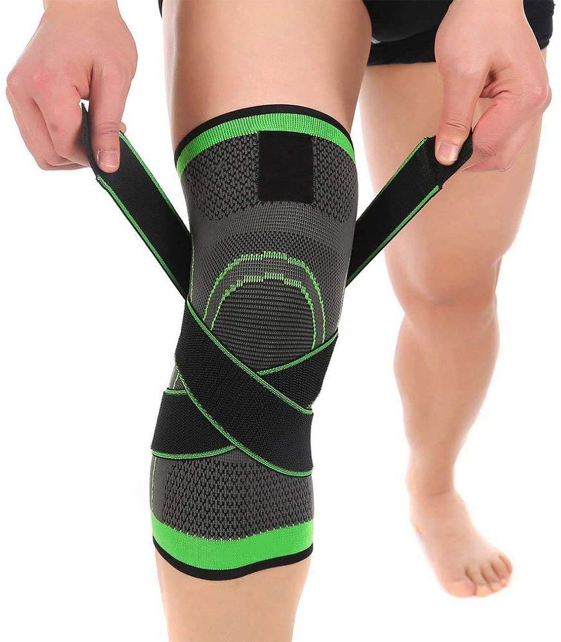Knee Support Band for Pressure Weaving with 3D Weave Protection Against Injury Pressure Adjustable Knee Support for Men and Women